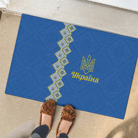 Ukrainian Tryzub Pattern Rubber Doormat