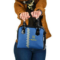 Ukrainian Tryzub Pattern Shoulder Handbag
