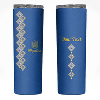 Personalised Ukrainian Tryzub Pattern Skinny Tumbler