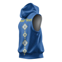 Personalised Ukrainian Tryzub Pattern Sleeveless Hoodie