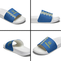 Ukrainian Tryzub Pattern Slide Sandals
