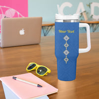 Personalised Ukrainian Tryzub Pattern Tumbler With Handle