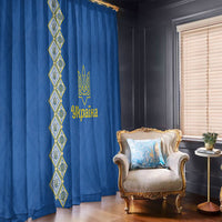 Ukrainian Tryzub Pattern Window Curtain