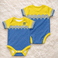 Ukraine Trident Symbol Baby Onesie Ukrainian Flag Inspired