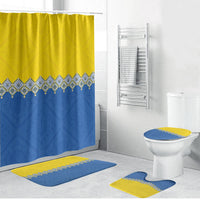Ukraine Trident Symbol Bathroom Set Ukrainian Flag Inspired