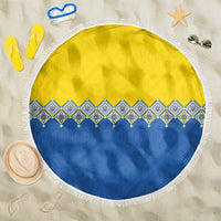 Ukraine Trident Symbol Beach Blanket Ukrainian Flag Inspired