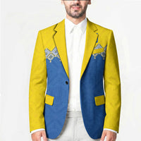 Ukraine Trident Symbol Blazer Ukrainian Flag Inspired