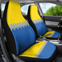 Ukraine Trident Symbol Car Seat Cover Ukrainian Flag Inspired