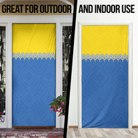 Ukraine Trident Symbol Door Cover Ukrainian Flag Inspired