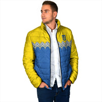Ukraine Trident Symbol Padded Jacket Ukrainian Flag Inspired