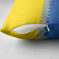 Ukraine Trident Symbol Pillow Cover Ukrainian Flag Inspired