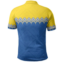 Ukraine Trident Symbol Polo Shirt Ukrainian Flag Inspired