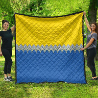 Ukraine Trident Symbol Quilt Ukrainian Flag Inspired