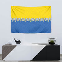 Ukraine Trident Symbol Tapestry Ukrainian Flag Inspired