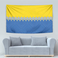 Ukraine Trident Symbol Tapestry Ukrainian Flag Inspired