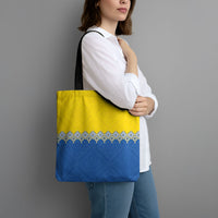 Ukraine Trident Symbol Tote Bag Ukrainian Flag Inspired