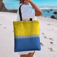 Ukraine Trident Symbol Tote Bag Ukrainian Flag Inspired