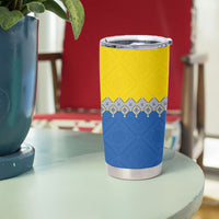 Ukraine Trident Symbol Tumbler Cup Ukrainian Flag Inspired