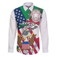 Personalised Italian American Heritage Month Family Matching Long Sleeve Bodycon Dress and Hawaiian Shirt - Wonder Print Shop