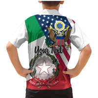 Personalised Italian American Heritage Month Family Matching Mermaid Dress and Hawaiian Shirt - Wonder Print Shop