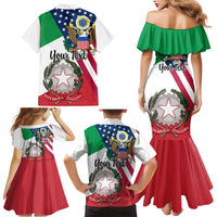 Personalised Italian American Heritage Month Family Matching Mermaid Dress and Hawaiian Shirt - Wonder Print Shop