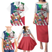 Personalised Italian American Heritage Month Family Matching Puletasi Dress and Hawaiian Shirt - Wonder Print Shop