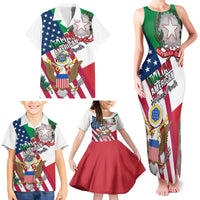 Personalised Italian American Heritage Month Family Matching Tank Maxi Dress and Hawaiian Shirt - Wonder Print Shop