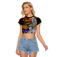 Ecuador Raglan Cropped T Shirt Fiestas de Quito 2023 Unique Version - Wonder Print Shop