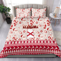 Custom Alabama Christmas Bedding Set Santa Claus Xmas Pattern - Wonder Print Shop
