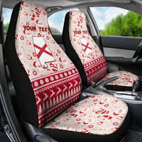 Custom Alabama Christmas Car Seat Cover Santa Claus Xmas Pattern - Wonder Print Shop