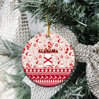 Alabama Christmas Ceramic Ornament Santa Claus Xmas Pattern - Wonder Print Shop