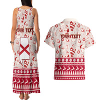 Custom Alabama Christmas Couples Matching Tank Maxi Dress and Hawaiian Shirt Santa Claus Xmas Pattern - Wonder Print Shop