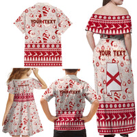 Custom Alabama Christmas Family Matching Off Shoulder Maxi Dress and Hawaiian Shirt Santa Claus Xmas Pattern - Wonder Print Shop