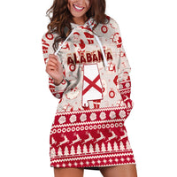 Custom Alabama Christmas Hoodie Dress Santa Claus Xmas Pattern - Wonder Print Shop