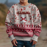 Custom Alabama Christmas Kid Ugly Christmas Sweater Santa Claus Xmas Pattern - Wonder Print Shop