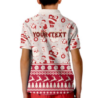 Custom Alabama Christmas Kid Polo Shirt Santa Claus Xmas Pattern - Wonder Print Shop