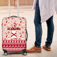 Custom Alabama Christmas Luggage Cover Santa Claus Xmas Pattern - Wonder Print Shop