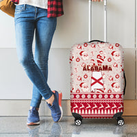 Custom Alabama Christmas Luggage Cover Santa Claus Xmas Pattern - Wonder Print Shop