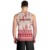 Custom Alabama Christmas Men Tank Top Santa Claus Xmas Pattern - Wonder Print Shop