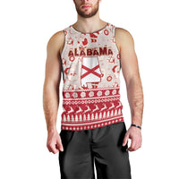 Custom Alabama Christmas Men Tank Top Santa Claus Xmas Pattern - Wonder Print Shop