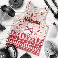 Custom Alabama Christmas Men Tank Top Santa Claus Xmas Pattern - Wonder Print Shop
