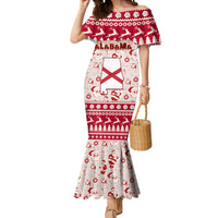 Custom Alabama Christmas Mermaid Dress Santa Claus Xmas Pattern - Wonder Print Shop