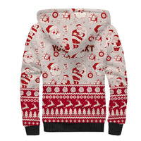 Custom Alabama Christmas Sherpa Hoodie Santa Claus Xmas Pattern - Wonder Print Shop
