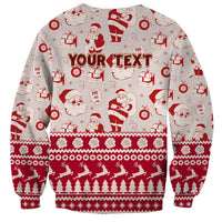 Custom Alabama Christmas Sweatshirt Santa Claus Xmas Pattern - Wonder Print Shop