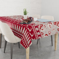 Custom Alabama Christmas Tablecloth Santa Claus Xmas Pattern - Wonder Print Shop