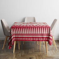 Custom Alabama Christmas Tablecloth Santa Claus Xmas Pattern - Wonder Print Shop