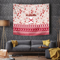 Custom Alabama Christmas Tapestry Santa Claus Xmas Pattern - Wonder Print Shop