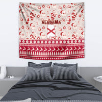 Custom Alabama Christmas Tapestry Santa Claus Xmas Pattern - Wonder Print Shop