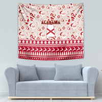 Custom Alabama Christmas Tapestry Santa Claus Xmas Pattern - Wonder Print Shop