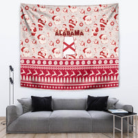 Custom Alabama Christmas Tapestry Santa Claus Xmas Pattern - Wonder Print Shop